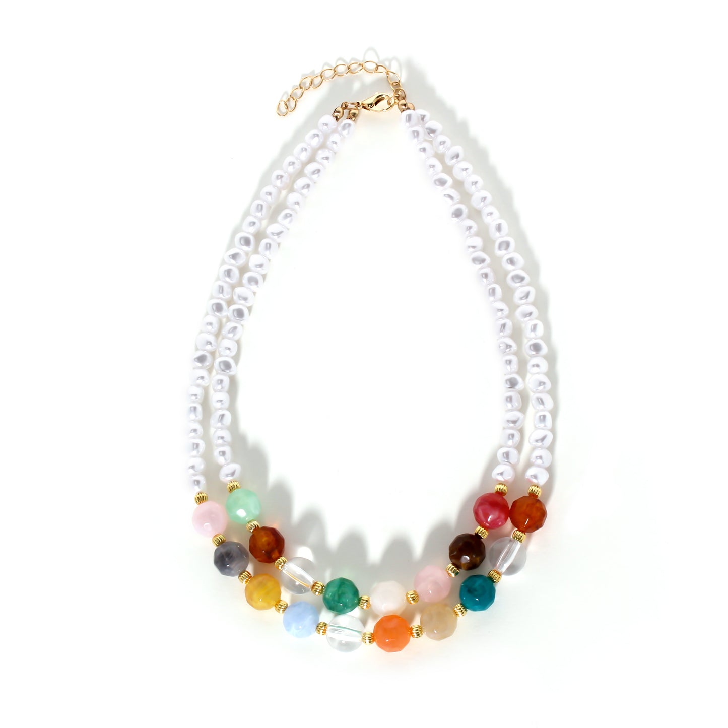 Vacation Beach Geometric Plastic Resin Beaded Women's Necklace