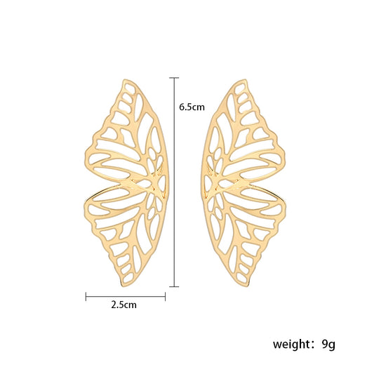 1 Pair Simple Style Classic Style Butterfly Plating Copper K Gold Plated Ear Studs
