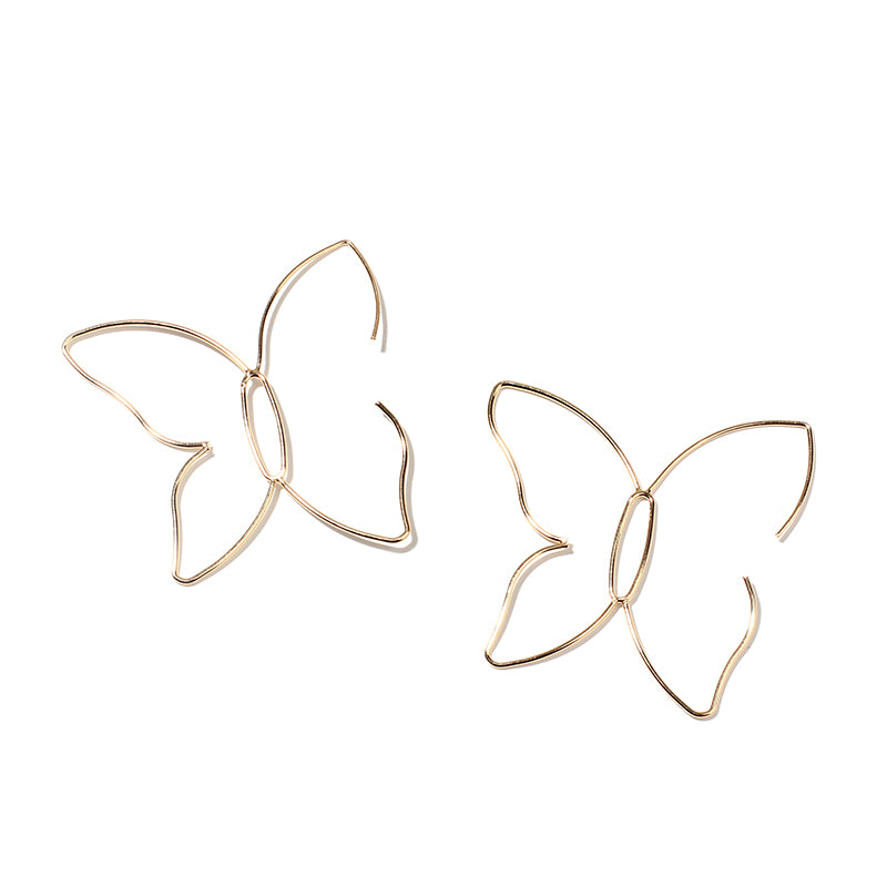 1 Pair Simple Style Classic Style Butterfly Plating Copper K Gold Plated Ear Studs