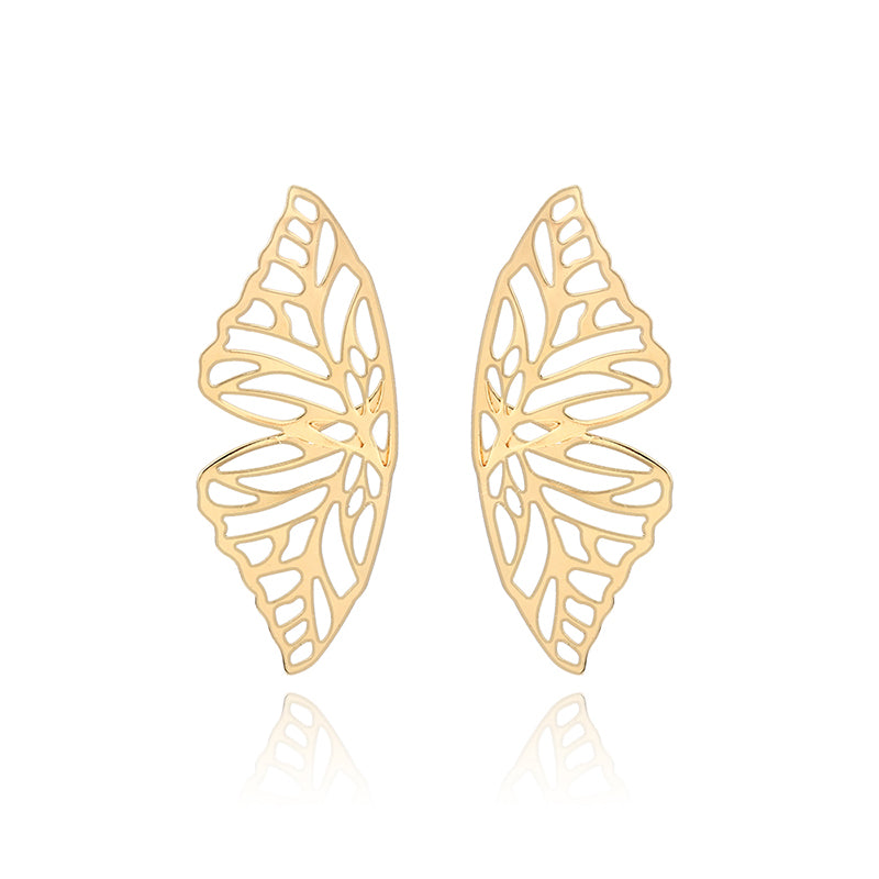 1 Pair Simple Style Classic Style Butterfly Plating Copper K Gold Plated Ear Studs