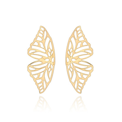 1 Pair Simple Style Classic Style Butterfly Plating Copper K Gold Plated Ear Studs