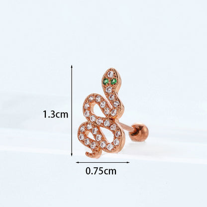 Fashion Copper Zircon Earrings