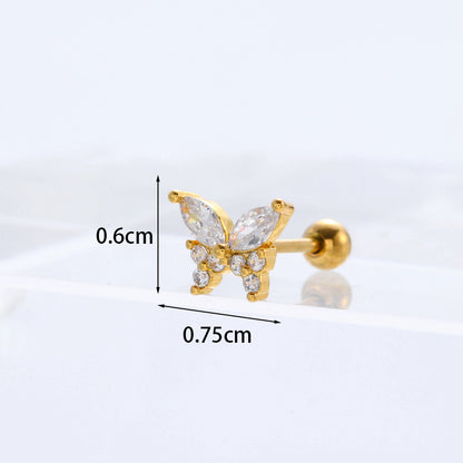 Fashion Copper Zircon Earrings