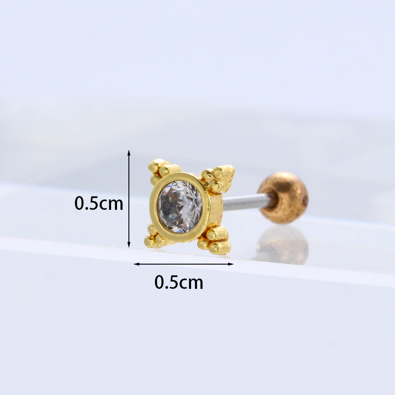 Fashion Copper Zircon Earrings