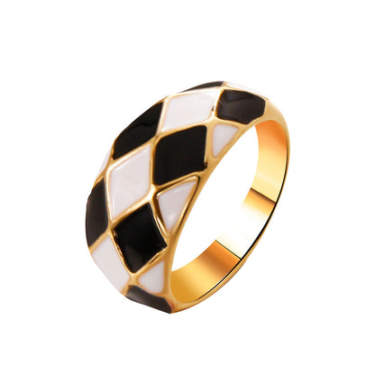 Fashion Geometric Alloy Plating No Inlaid Women's Rings