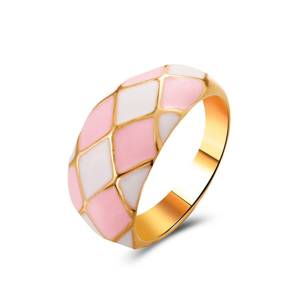 Fashion Geometric Alloy Plating No Inlaid Women's Rings