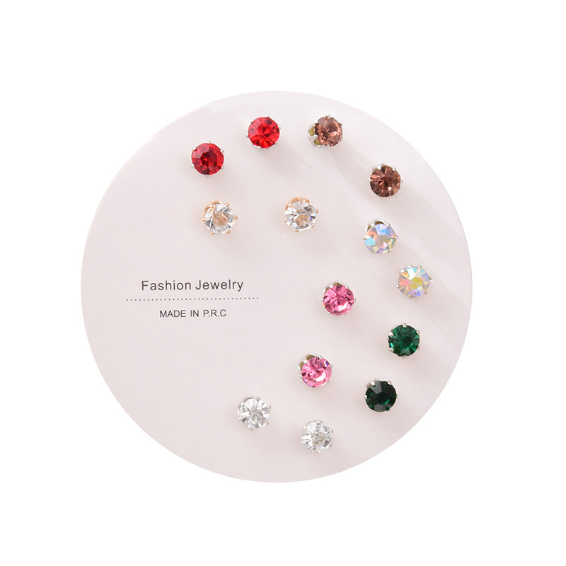 Wholesale Jewelry Cute Heart Flower Fruit Stud Earrings Set Gooddiy