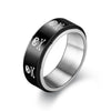 New Anti-anxiety Decompression Titanium Steel Double-layer Rotating Ring Wholesale