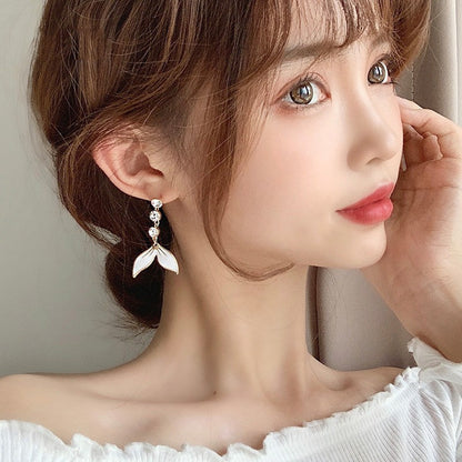 Elegant Geometric Bow Knot Imitation Pearl Alloy Inlay Rhinestones Women's Earrings 1 Pair