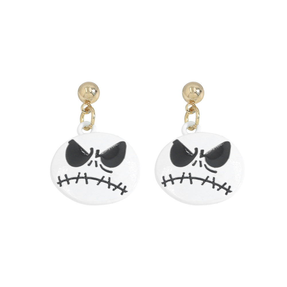 Fashion Pumpkin Skull Alloy Enamel Women's Drop Earrings 1 Pair