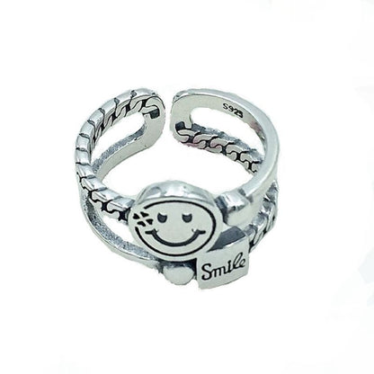 Fashion Smiley Face Alloy Plating Unisex Rings