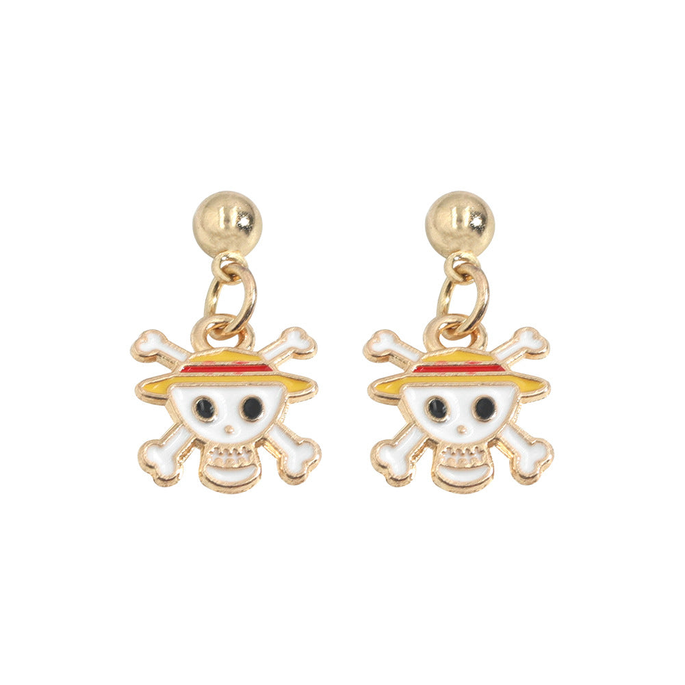 Fashion Pumpkin Skull Alloy Enamel Women's Drop Earrings 1 Pair