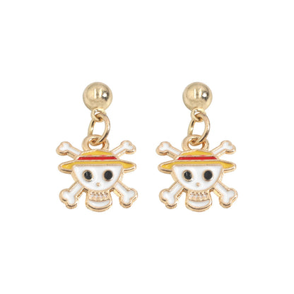 Fashion Pumpkin Skull Alloy Enamel Women's Drop Earrings 1 Pair