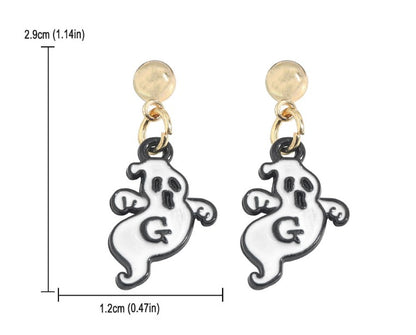 Fashion Pumpkin Skull Alloy Enamel Women's Drop Earrings 1 Pair