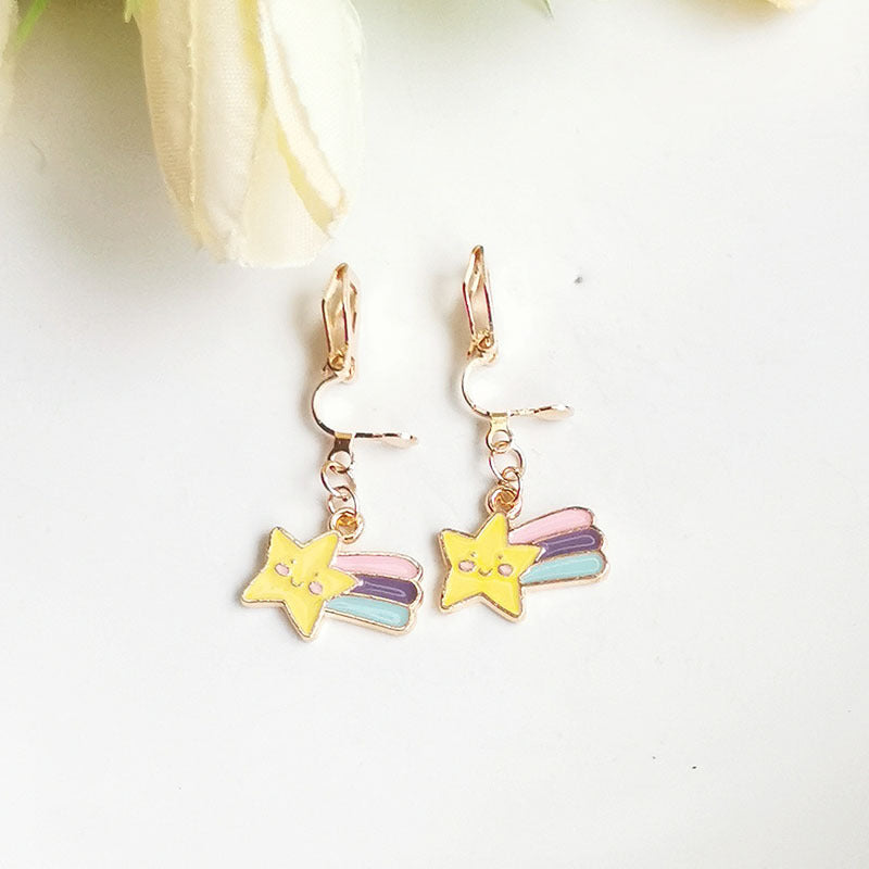 Cute Cartoon Alloy Plating Women's Earrings 1 Pair