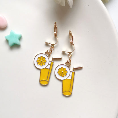 Cute Cartoon Alloy Plating Women's Earrings 1 Pair