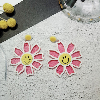 Pastoral Flower Arylic Women's Drop Earrings 1 Pair