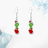 Cute Cartoon Character Christmas Tree Stainless Steel Epoxy Earrings 1 Pair