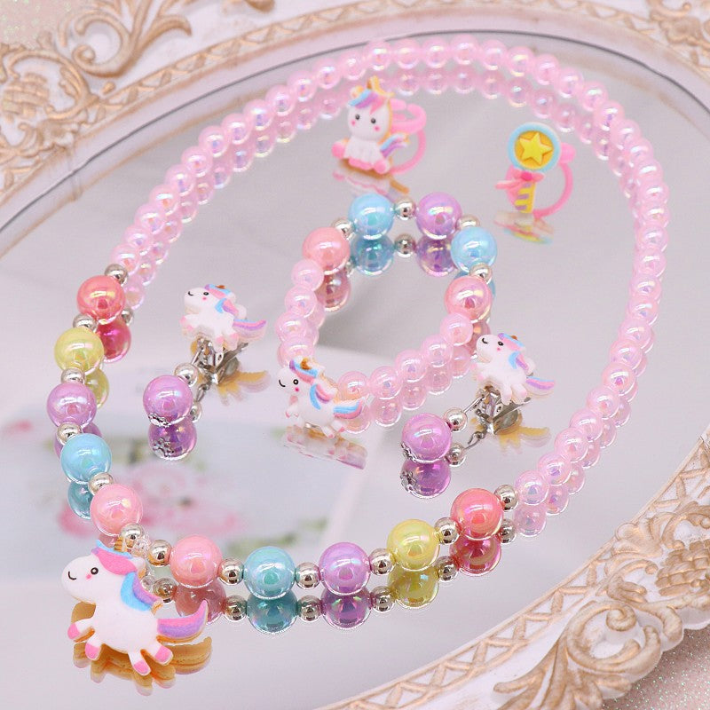 Cute Cartoon Resin Beaded Kid's Necklace