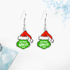 Cute Cartoon Character Christmas Tree Stainless Steel Epoxy Earrings 1 Pair