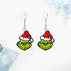 Cute Cartoon Character Christmas Tree Stainless Steel Epoxy Earrings 1 Pair