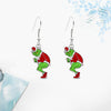 Cute Cartoon Character Christmas Tree Stainless Steel Epoxy Earrings 1 Pair