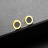 1 Pair Fashion Number Plating Inlay Titanium Steel Acrylic Ear Studs