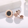 1 Pair Fashion Number Plating Inlay Titanium Steel Acrylic Ear Studs