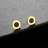 1 Pair Fashion Number Plating Inlay Titanium Steel Acrylic Ear Studs