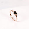 Simple Style Round Heart Shape Butterfly Titanium Steel Plating Inlay Zircon Rings 1 Piece