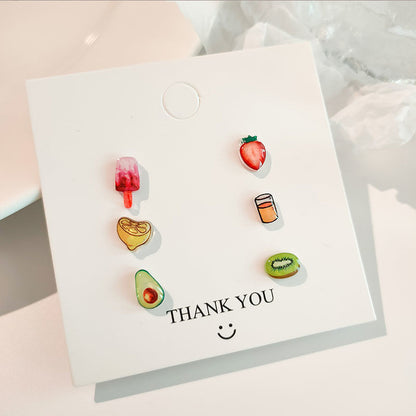 Cartoon Style Cartoon Character Plastic Resin Epoxy Women's Earrings