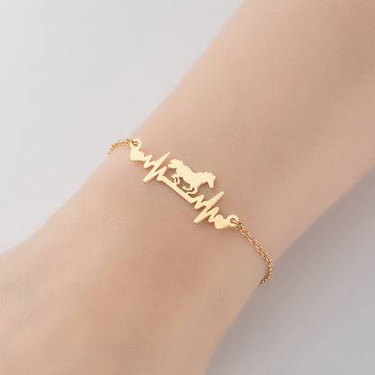 1 Piece Simple Style Letter Stainless Steel Plating Bracelets