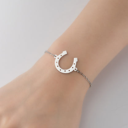 1 Piece Simple Style Letter Stainless Steel Plating Bracelets