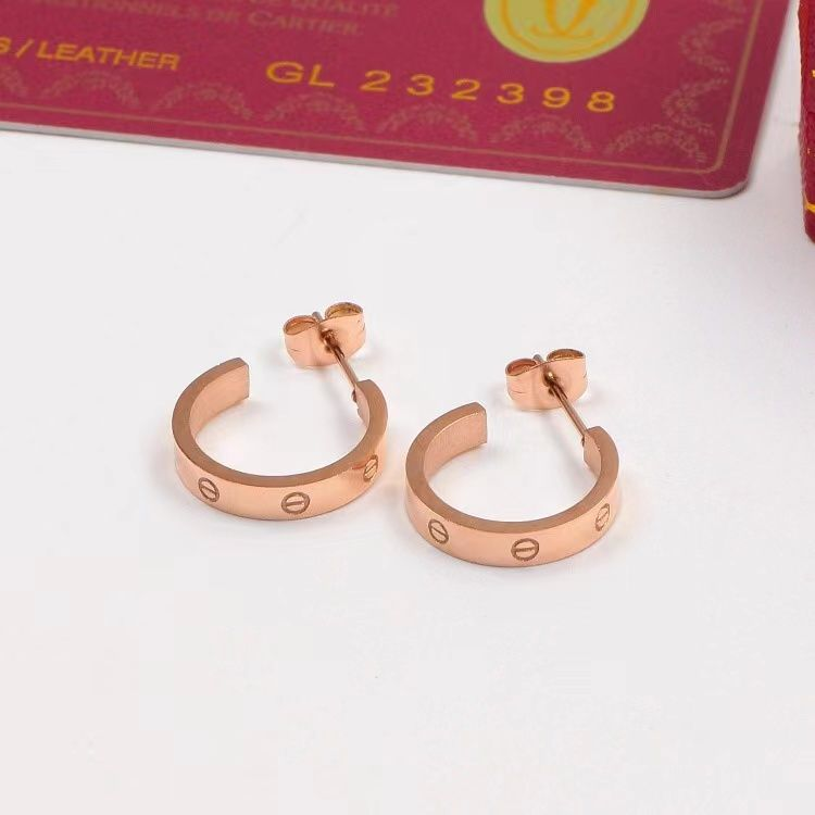 1 Pair Classic Style C Shape Plating Steel Ear Studs