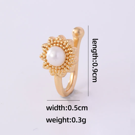 1 Piece Simple Style Solid Color Plating Inlay Copper Zircon Gold Plated Ear Cuffs