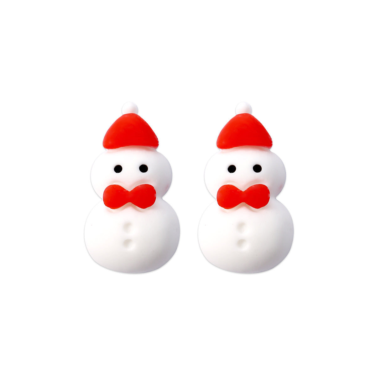 1 Pair Cute Christmas Tree Santa Claus Christmas Socks Three-dimensional Arylic Synthetic Resin Ear Studs