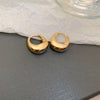 1 Pair Retro Commute Cross Oval Heart Shape Plating Copper Earrings