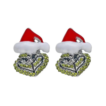 Fashion Cartoon Alloy Plating Rhinestones Christmas Women's Earrings 1 Pair