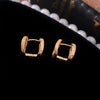 1 Pair Retro Commute Cross Oval Heart Shape Plating Copper Earrings