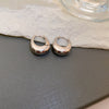 1 Pair Retro Commute Cross Oval Heart Shape Plating Copper Earrings