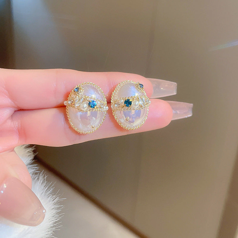 1 Pair Fashion Heart Shape Flower Bow Knot Tassel Inlay Alloy Artificial Gemstones Pearl Drop Earrings