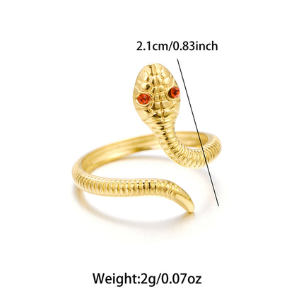 Funny Cool Style Snake Stainless Steel Rings