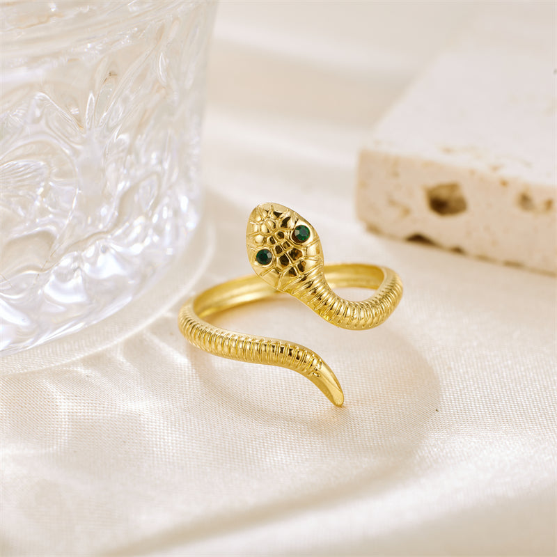 Funny Cool Style Snake Stainless Steel Rings