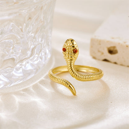 Funny Cool Style Snake Stainless Steel Rings