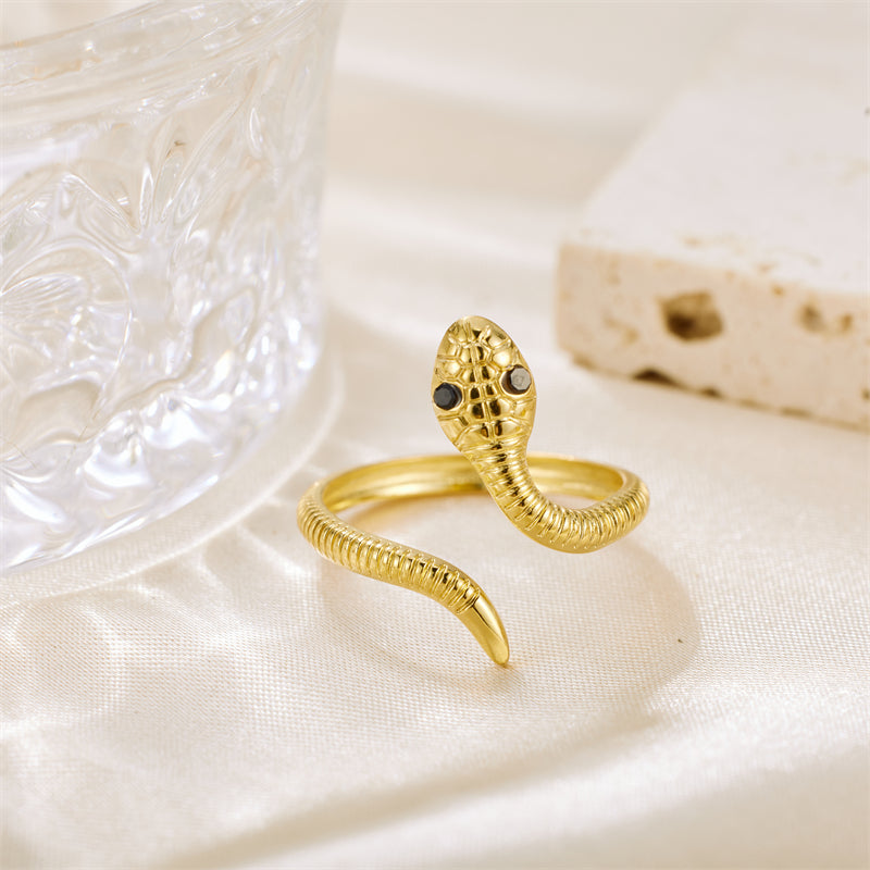 Funny Cool Style Snake Stainless Steel Rings