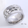 Elegant Luxurious Solid Color Stainless Steel Plating Inlay Zircon 24k Gold Plated Rings