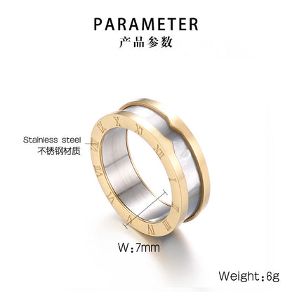 Fashion Number Stainless Steel Polishing Rings 1 Piece