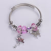 Classic Style Swan Flamingo Unicorn Stainless Steel Alloy Beaded Epoxy Inlay Rhinestones Bracelets