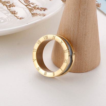 Fashion Number Stainless Steel Polishing Rings 1 Piece