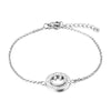 Simple Style Smiley Face Titanium Steel Plating Bracelets